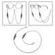 thumbnail image 5 of Cadena metálica de gafas de lectura de murciélago negro Yuyangstore Cadenas para anteojos, 5 of 8