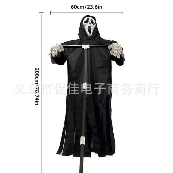 Yeacher Scream ScareCrow New Halloween Skull Scream Horror Ghost Decoration Ornament Hanging Ghost Scarecrow scream