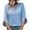 Blue, variant on XIYON Womens T Shirts Women Fashion Crew Neck Point Sleeve Chiffon Comfortable Top T Shirt Loose Fit Tshirts