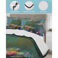 thumbnail image 3 of Full Size Quilt Bedding Set, Farmhouse Flower Reversible Summer Quilt 3 Pieces, Vintage Botanical Blooms Floral Art Lightweight Bedspreads Coverlets with 2 Pillow Shams for All Seasons, 3 of 5