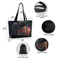 thumbnail image 2 of FORMRS Canvas Laptop Tote Bag for Women with 15.6" Computer Compartments Shoulder Handbag, Black Astronaut, 2 of 7