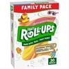 Fruit Roll-Ups Fruit Flavored Snacks, Rainbow Sherbet, Family Pack, 30 Ct, 15 oz