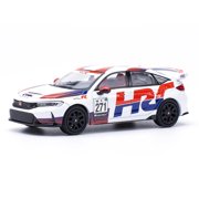 Honda Civic Type R FL5 HRC - Honda Racing White with Graphics 1/64 Die Cast Model Car by Pop Race