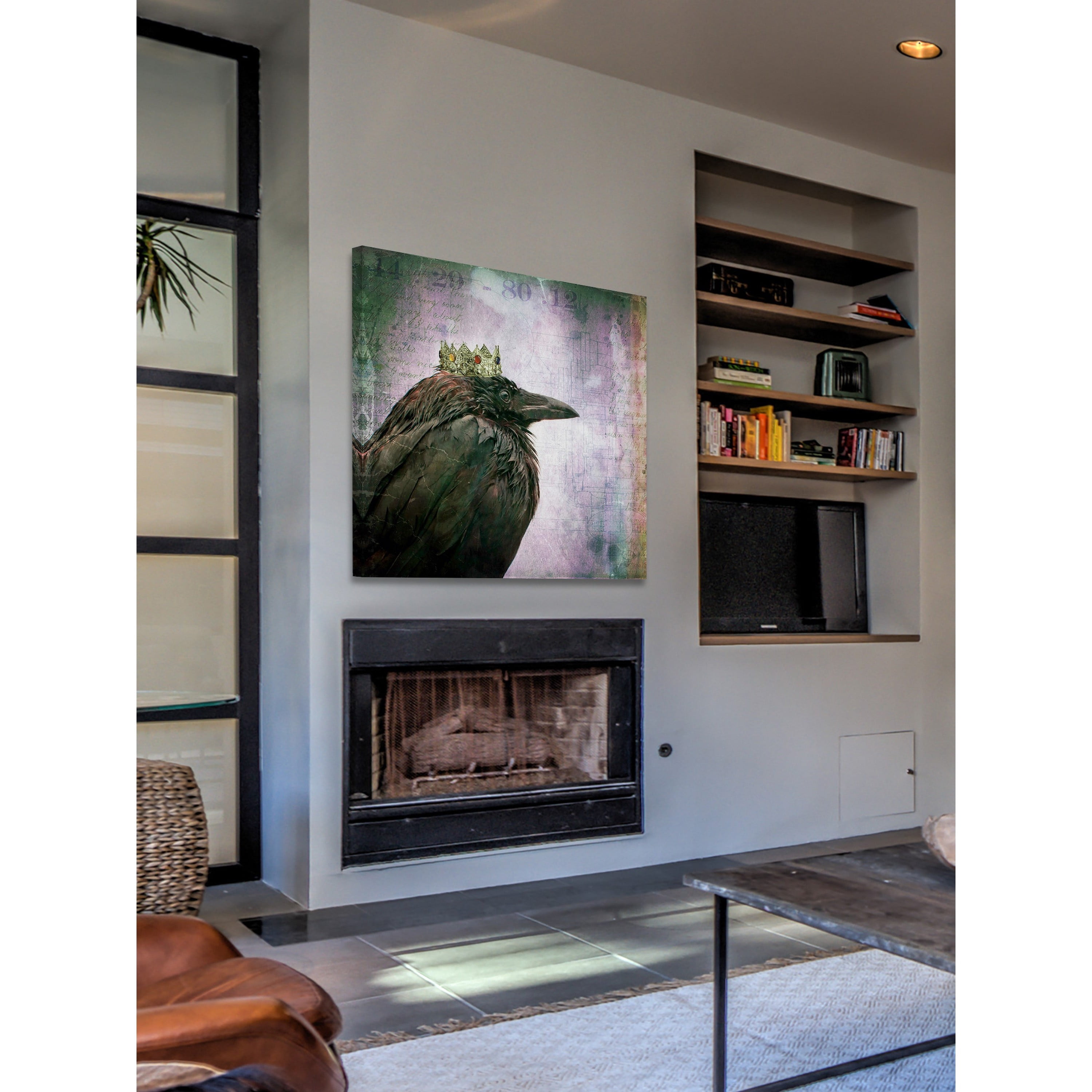 Marmont Hill "Crow King" by Morgan Jones Painting Print on Wrapped Canvas