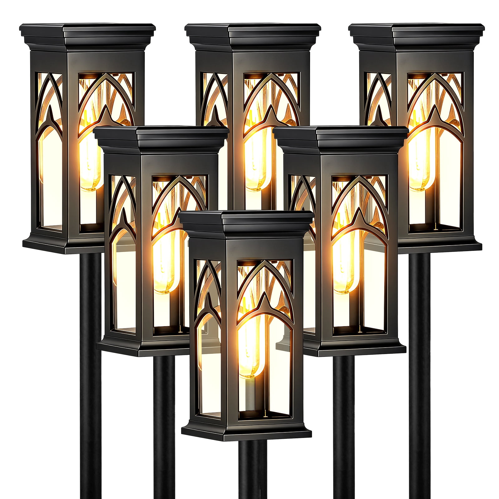 Solar Pathway Lights Outdoor 8 Pack, Solar Path Lights Outside Waterproof, Walkway Light Solar Powered Landscape Lights for Outside Garden Driveway Lawn Patio Sidewalk Yard