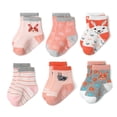 thumbnail image 4 of Fraobbg 12 Pack Baby Girls Non Slip Skid Crew Socks Toddlers Infant Cotton Grips Ankle Socks, 4 of 9