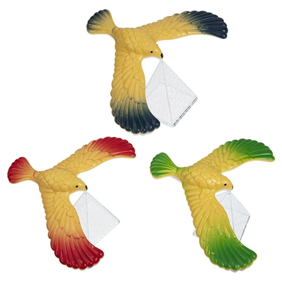 3pcs Vintage Balancing Eagle Toys With Clear Triangle Stand Ideal For Kids' Educational Fun Desk Decor For All Ages