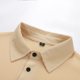 thumbnail image 5 of Blusa y camisa de manga larga con cuello vuelto para hombre, camisa deportiva de color liso con solapa y botones, blusa de poliéster de manga larga con solapa para hombre, 5 of 8