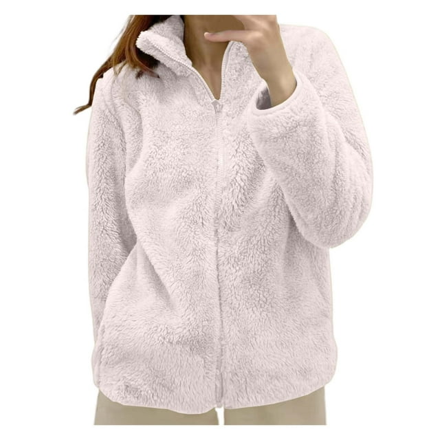 GDREDA Veste Unie pour Femmes, Col Zippé, Vêtement d'Extérieur Confortable, Violet, TTG