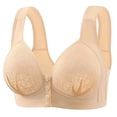thumbnail image 2 of Front Closure Bras for Women Plus Size Breathable Moisture Wicking Wireless Wide Strap Push Up Bralettes Nursing Bra, 2 of 5