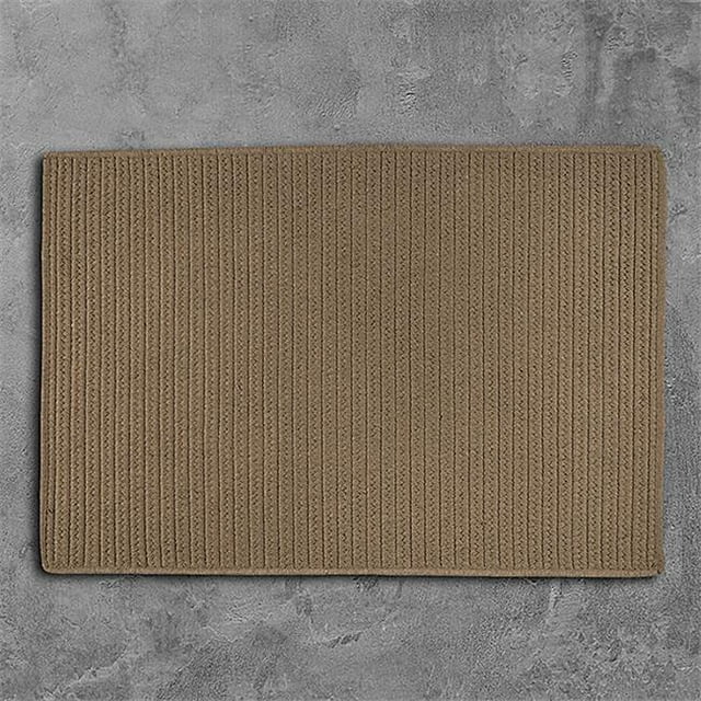 Colonial Mills Rug LS02R024X084S 2 x 7 ft. Sunbrella Solid Braided Rug Mushroom