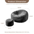 thumbnail image 2 of Ovios Oversized 5FT Bean Bag Chair with Ottoman, Memory Foam Filled Lounge Floor Chair for Adults, Comfy Bean Bag Sofa for Living Room, Bedroom, Dorm, Gray, 2 of 9