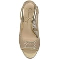 thumbnail image 5 of Jessica Simpson Jaisey Clear/Gold Peep Toe Slingback Stiletto Heeled Sandals (Clear/Gold, 9), 5 of 6