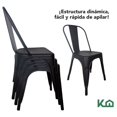 thumbnail image 4 of Silla Tolix Blanco Metal 2 Pzas Comedor Restaurante Exterior negro, 4 of 9