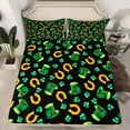 thumbnail image 2 of Manfei Retro Horseshoe Full Size Sheets,St.Patrick Day Bed Sheets,Four Leaf Clover Sheet Sets For Boys Teens,Super Cozy Room Decor,4-Piece, 2 of 7