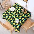 thumbnail image 2 of Yellow Lemon Fruit Slices Black Pattern Square Tablecloth,Waterproof Square Table Cover,Wipeable Spillproof Washable Table Cover for Home Kitchen Party Decor 60"x60"(152x152cm), 2 of 6