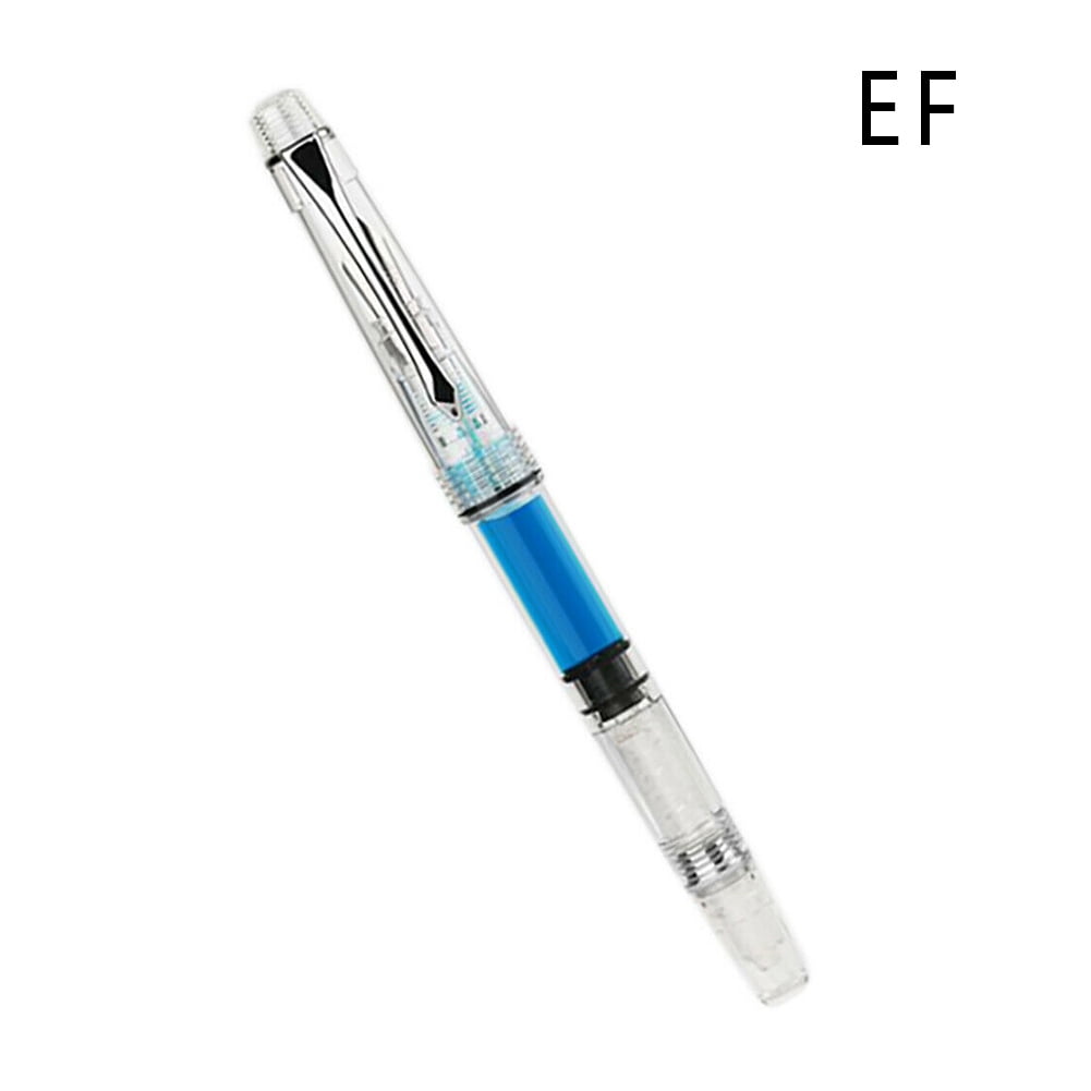 PenBBS No CT 494 Transparent Fine Piston Fill Fountain Pen 