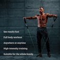 thumbnail image 3 of Sports Exercise Resistance Bands Set, Fitness Stretch Workout Kit, 5 Tubes, 2 Foam Handles, 2 Ankle Straps, Door Anchor for Men Women, Home Gym Equipm, 3 of 5