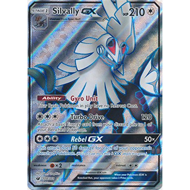 Pokemon SilvallyGX 108/111 Full Art Ultra Rare Sun & Moon