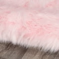 thumbnail image 4 of Faux Sheepskin Rug Brown 5x7 Deep Pile Tufted Soft Comfortable, 4 of 5