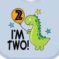 thumbnail image 4 of Inktastic 2nd Birthday Dinosaur 2 Year Old Boy Boys or Girls Baby Bib, 4 of 4