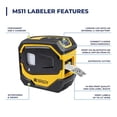 thumbnail image 3 of Impresora de etiquetas industrial inalámbrica portátil Brady M511, compatible con Bluetooth, incluye estuche rígido, bloque de alimentación, 3 cartuchos de etiquetas, imán, estación de trabajo con gan, 3 of 5