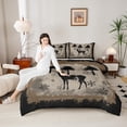 thumbnail image 4 of Feelyou Rustic Deer Moose Queen Comforter Set for Men, Merry Christmas Bedding Sets, Hippie Wildlife Animal Reversible Bedding Comforter Set, Lightweight Room Decor, 3 Pieces, 4 of 8