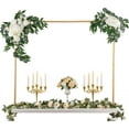 thumbnail image 5 of Nuptio Gold Table Arch Stand，Metal Adjustable Tall Over The Table Rod Stand With Clamps for Party Centerpiece Birthday Wedding Decoration, 44"-80" Length, 5 of 12