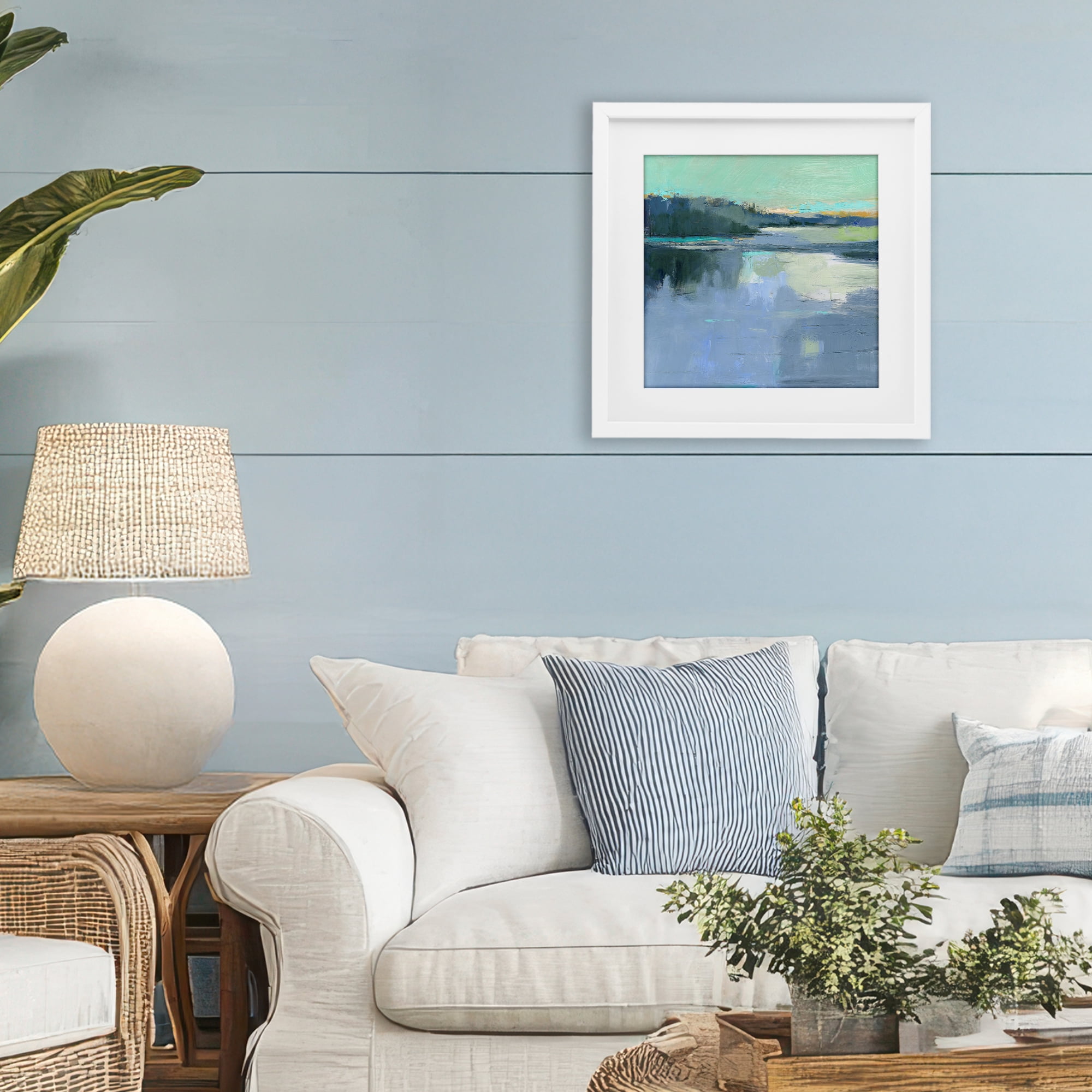 Stupell Industries Brave Boat Harbor White Framed Print Under Glass, design by Kathleen Robbins