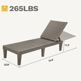 thumbnail image 5 of Uforic 1 Pcs Patio Chaise Lounge Chairs, Easy Assembly & Lightweight, Adjustable Outdoor Lounge Chairs, Brown, 5 of 5