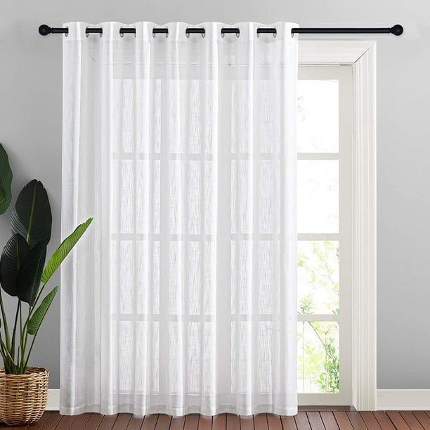 Linen Like Patio Door Curtains Extra, Extra Wide Curtain Panels Grommet