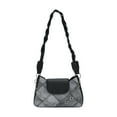 thumbnail image 2 of Women's Stylish PU Shoulder Bag, 24x15x6cm Black/Sky Blue, Casual Crossbody Handbag with Adjustable Strap for Daily Outings and Parties, 2 of 6
