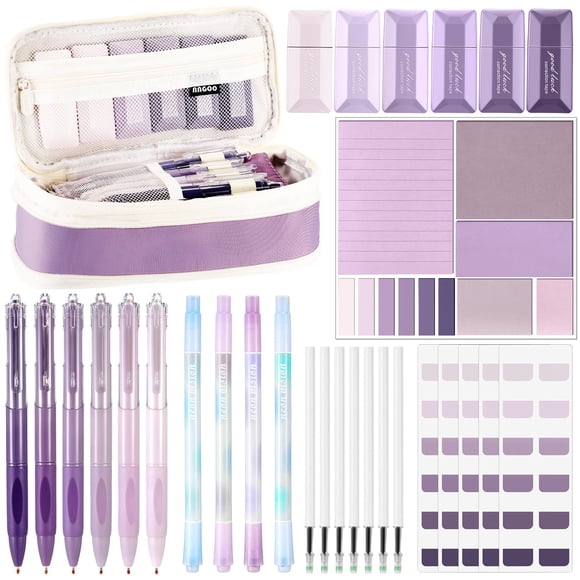Set de papelería Janlaugh, 38 unidades, con estuche para lápices y notas adhesivas