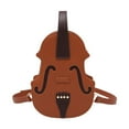 thumbnail image 1 of Bolso bandolera con forma de violín, bolso de hombro, mochila ligera e informal de moda Marrón, 1 of 8