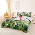 thumbnail image 3 of Homewish Cartoon Dinosaur Duvet Cover Queen,Green Plants Queen Bedding,Jungle Wildlife Decor,Polkadot Reversible,3-Piece,1 Duvet Cover and 2 Pillowcases, 3 of 6