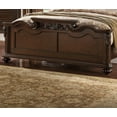 thumbnail image 3 of Queen Size Bed Unique Carving HB FB Dark Brown Wooden Bedframe Formal Bedroom Furniture, 3 of 5