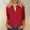 Womens Red Draped Button Down Sweatshirts, variant on Light Jackets for Women Open Front Cardigan 3/4 Sleeve Draped Button Down Soft Sweatshirts Coat Classy Fall Fashion Red 6