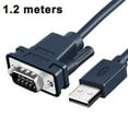 thumbnail image 1 of USB To RS232 Serial Adapter 1.2M USB To Serial Converter DB9 9 Pin Port RS232 Cable for PAD, Serial Modems, Router, GPS, Firmware Update, 1 of 9