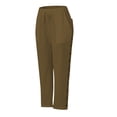 thumbnail image 2 of Women's Pants Fashion Casual Pants For Women Casual Spring And Autumn Japanese Wide Leg Lazy Cotton And Linen Solid Color Casual Elastic Loose Trousers, 2 of 4