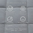thumbnail image 6 of Cozy Tyme Bisa Weighted Blanket - 20 Pound Dot Velvet Cover 72"x 80" Grey, 6 of 10