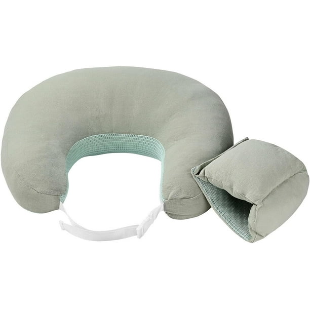 Oreiller d'allaitement pur coton, oreiller doux d'entraînement assis pour  bébé avec housse amovible lavable en machine 
