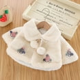 thumbnail image 2 of FRSASU Toddler Baby Girls Winter Faux Furs Cape Windproof Coat Warm Cloak White L\8, 2 of 4