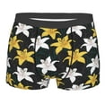 thumbnail image 5 of Uemuo Lilies Flowers Pattern Men's Boxer Briefs,Trunk Anti-Chafing,Comfortable, Durable, and Stylish Underwear-, 5 of 9