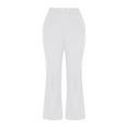 thumbnail image 5 of fatyb Girls Bell Bottom Pants School Uniform Elastic High Waist Stretch Flared Leggings with Pockets, 5 of 6