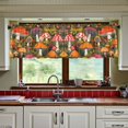 thumbnail image 3 of Yayeee Kitchen Curtains Tier Set of 2 Light Filtering 57"x24" Over Sink Window Panels, Vibrant Mushroom, 3 of 7