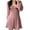 Pink, variant on Kaemgyyd Fall Dresses for Women Casual Oversized V Neck Pullover Dress Loose Long Sleeve Cable Knit Mini Dress