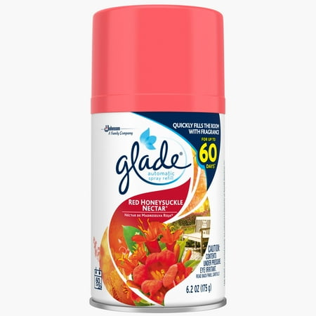 Glade Automatic Spray, Red Honeysuckle Nectar, 6.2 oz.