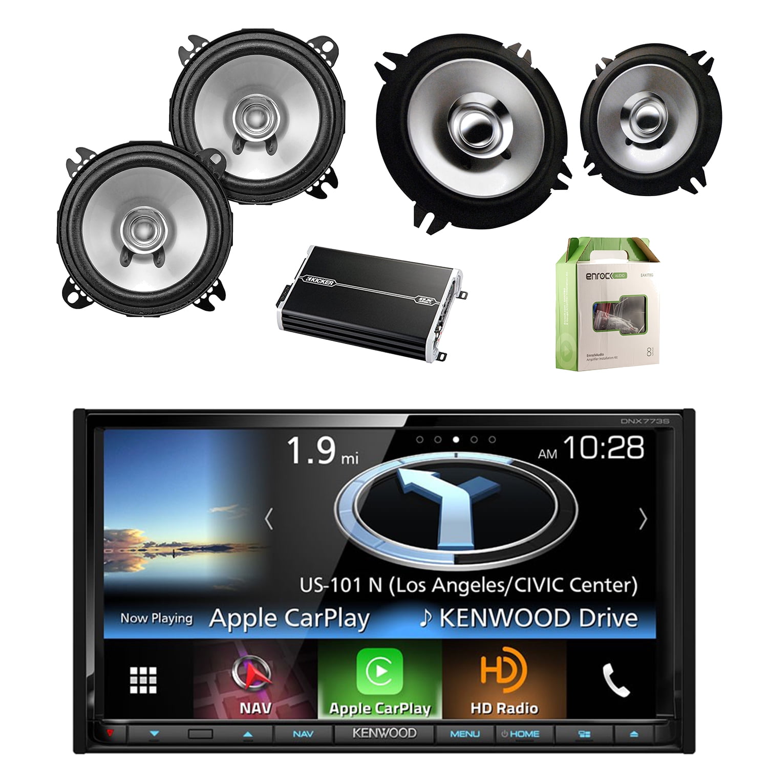 Kenwood 2DIN 6.95" Touchscreen DVD Receiver with Bluetooth with Kenwood