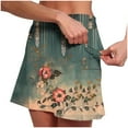 thumbnail image 5 of Mitankcoo Biker Shorts for Women Summer Print Workout Pockets High Waist Everyday Yoga Skorts S-4XL, 5 of 6