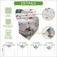 thumbnail image 5 of Orange Blue Pumpkins Fall Table Runner Linen Burlap Table Runner 120 Inches Long Maple Leaf Botanical Thanksgiving Dresser Scarves for Kitchen Island Coffee Dining Room Party Holiday Decor 13"x120", 5 of 8